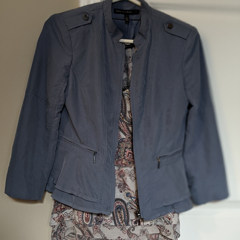 Blazer with shell blouse